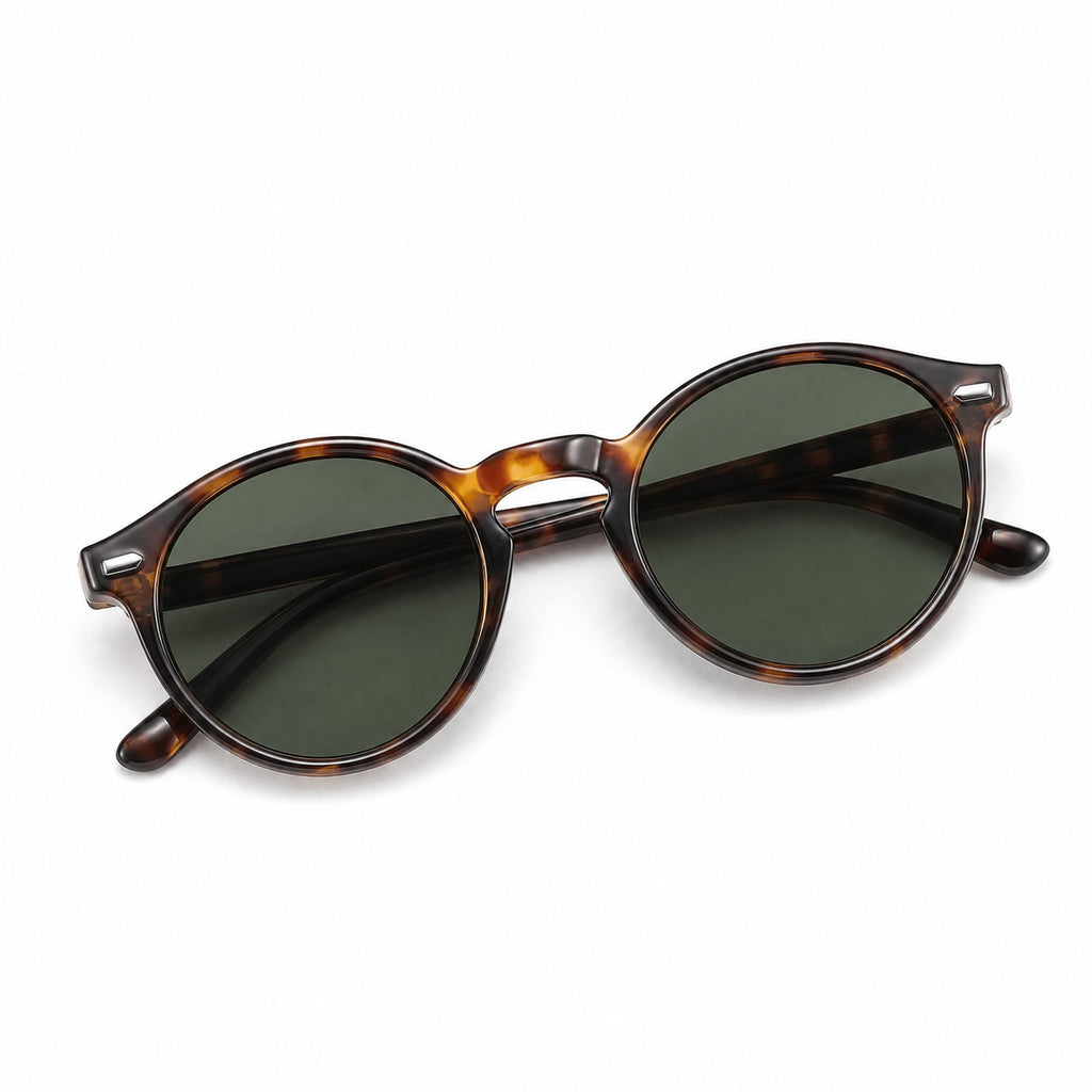 MV Ellison — Round Acetate Sunglasses folded