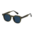 MV Beckett — Round Acetate Sunglasses Black Teal