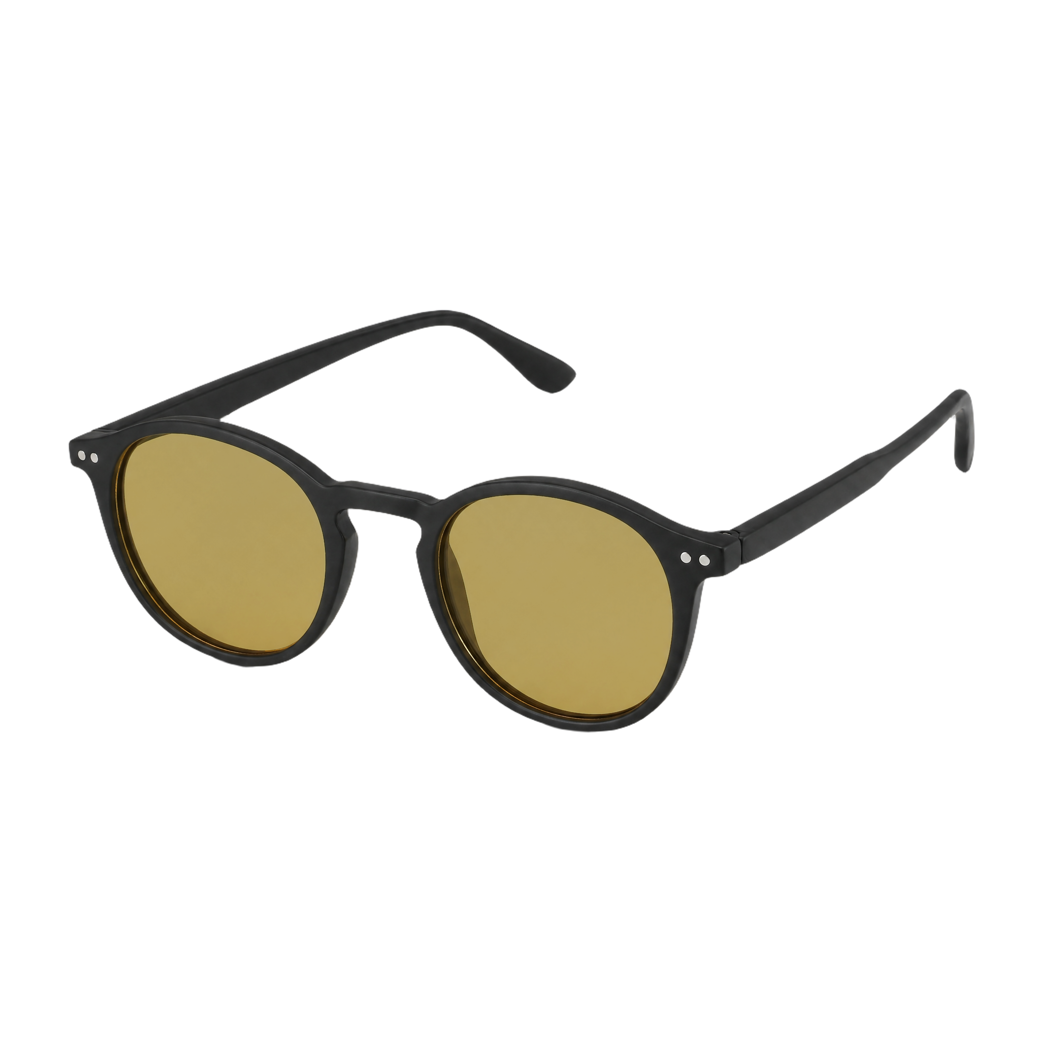 MV Weston — Round Acetate Sunglasses 13s C5 Yellow Lens