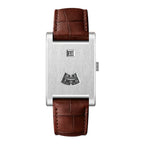 HeroForce 5035P – Jump-Hour Rectangle Watch with Embossed Leather Strap Martino Valenti
