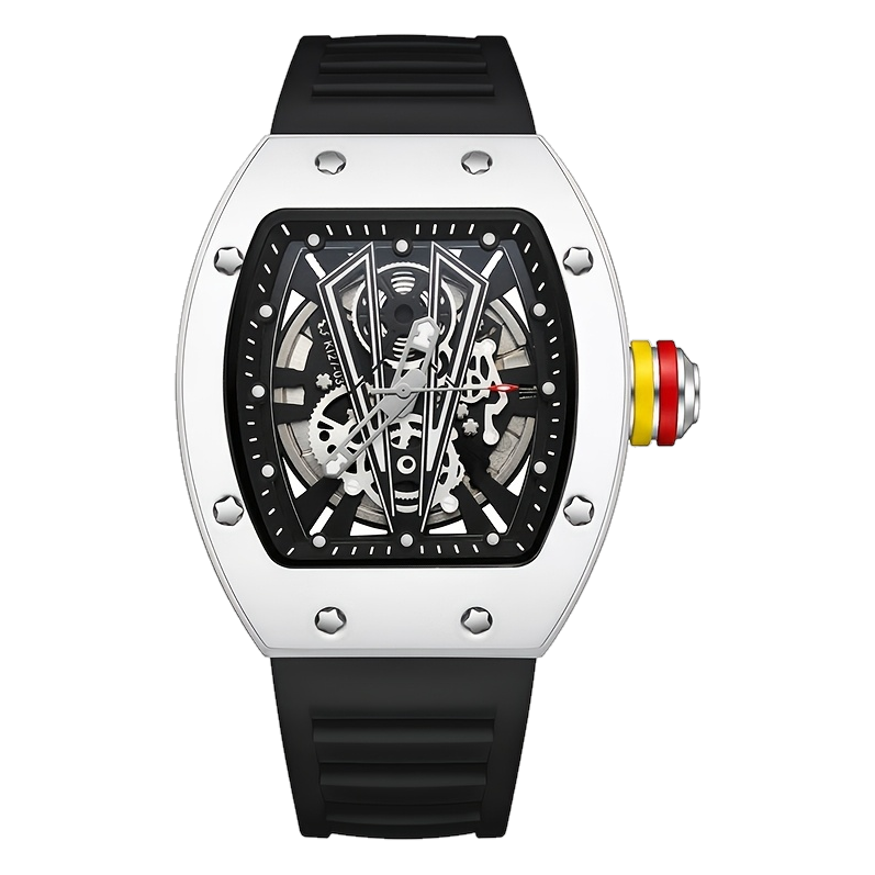 VELCRON - White case, black strap