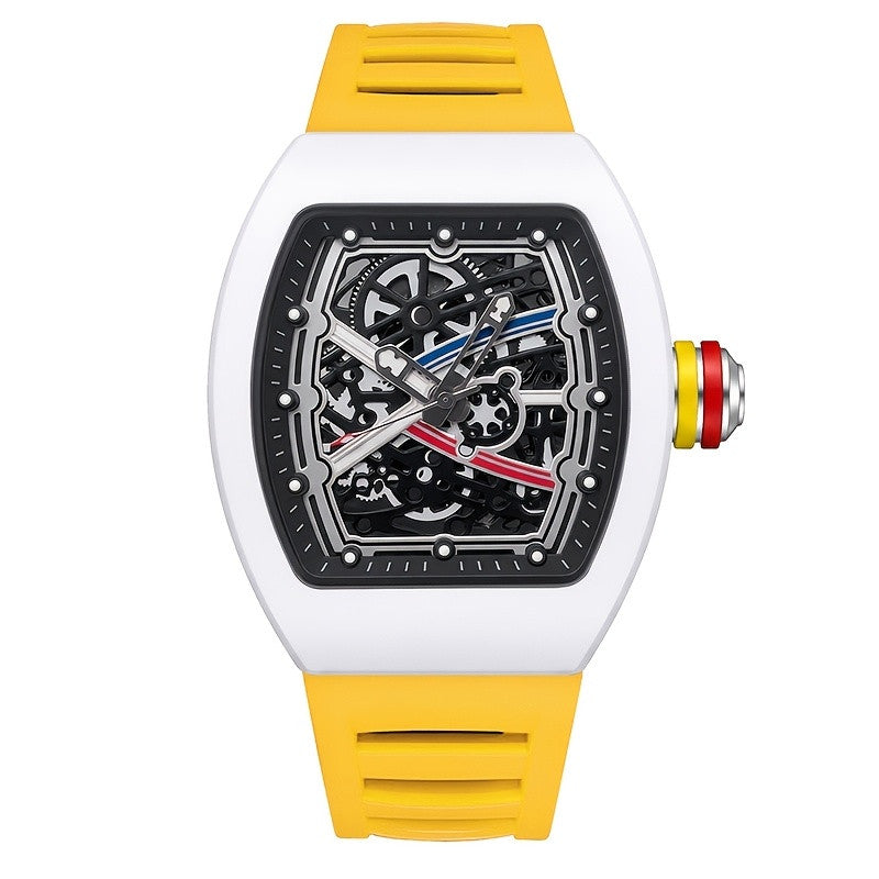 CORSARO - White case, yellow silicone strap