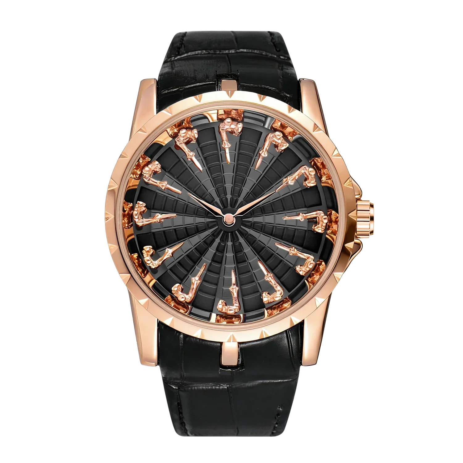 New Fashion Men's Watch with Creative Skull Design, Leather Strap, Elegant Wristwatch, Perfect Birthday or Anniversary Gift for Husband, Boyfriend, Friend Martino Valenti