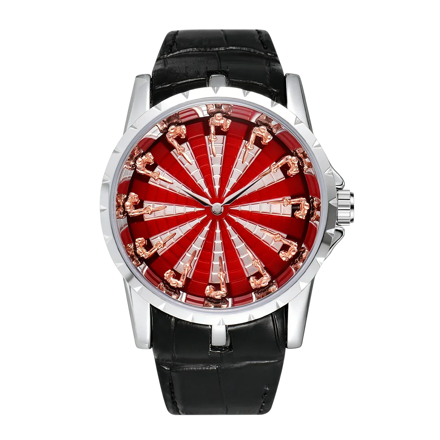 New Fashion Men's Watch with Creative Skull Design, Leather Strap, Elegant Wristwatch, Perfect Birthday or Anniversary Gift for Husband, Boyfriend, Friend Martino Valenti