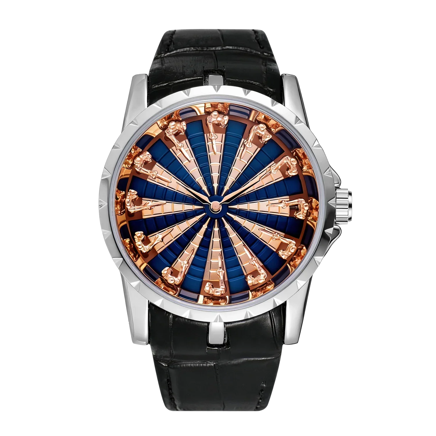 New Fashion Men's Watch with Creative Skull Design, Leather Strap, Elegant Wristwatch, Perfect Birthday or Anniversary Gift for Husband, Boyfriend, Friend Martino Valenti