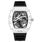 UTHAI BK145 Fashionable Man Watch, Transparent Hollow Wine Barrel Shaped Quartz Watch, Waterproof Clock Gift Watches for Man Martino Valenti