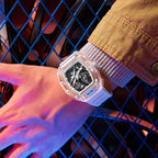 UTHAI BK145 Fashionable Man Watch, Transparent Hollow Wine Barrel Shaped Quartz Watch, Waterproof Clock Gift Watches for Man Martino Valenti