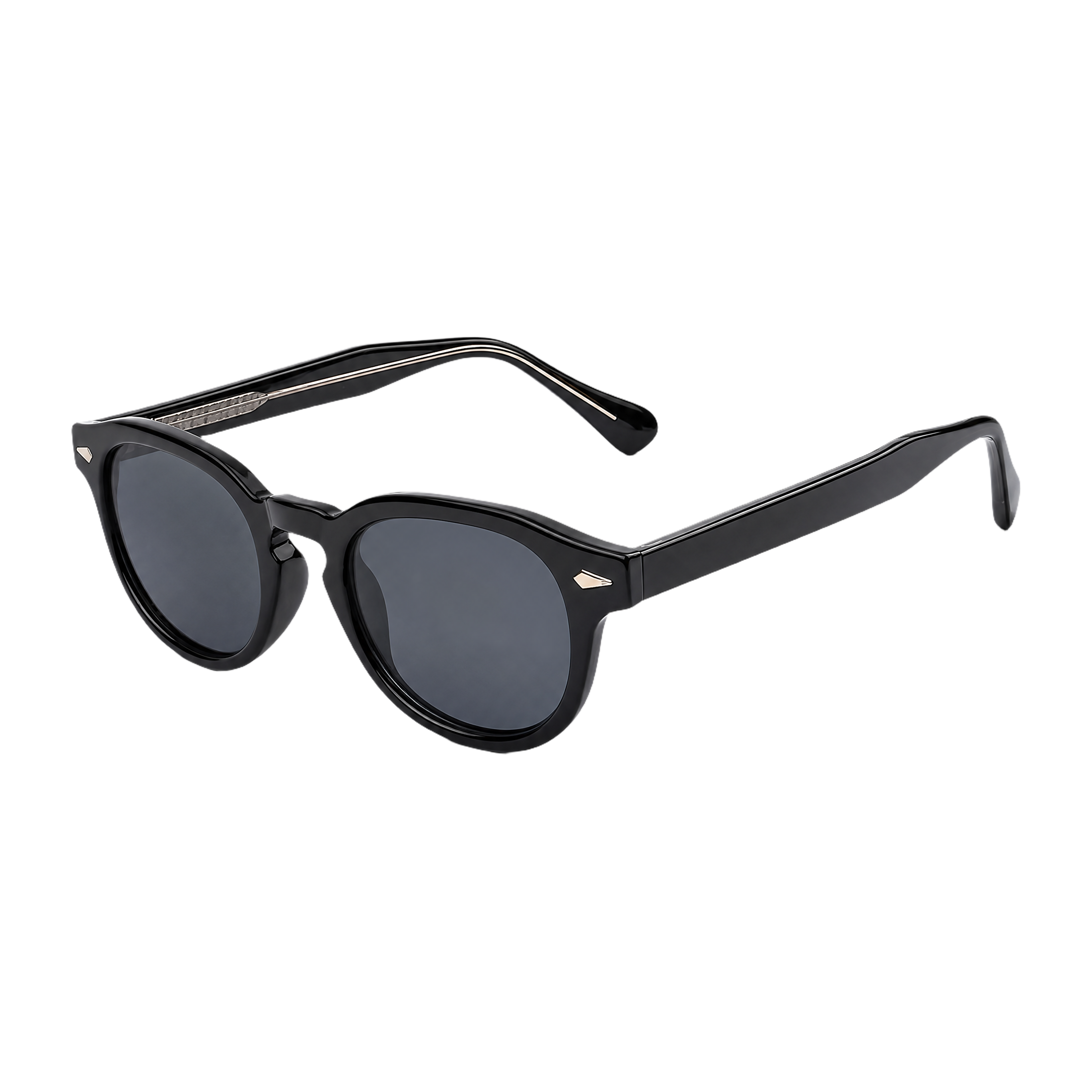 MV Ellery — Round Acetate Sunglasses Black 3