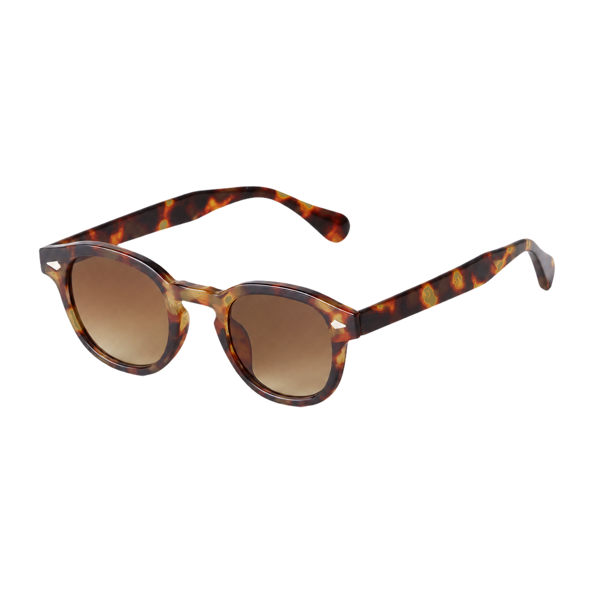 MV Ashford — Round Acetate Sunglasses Teal Orange