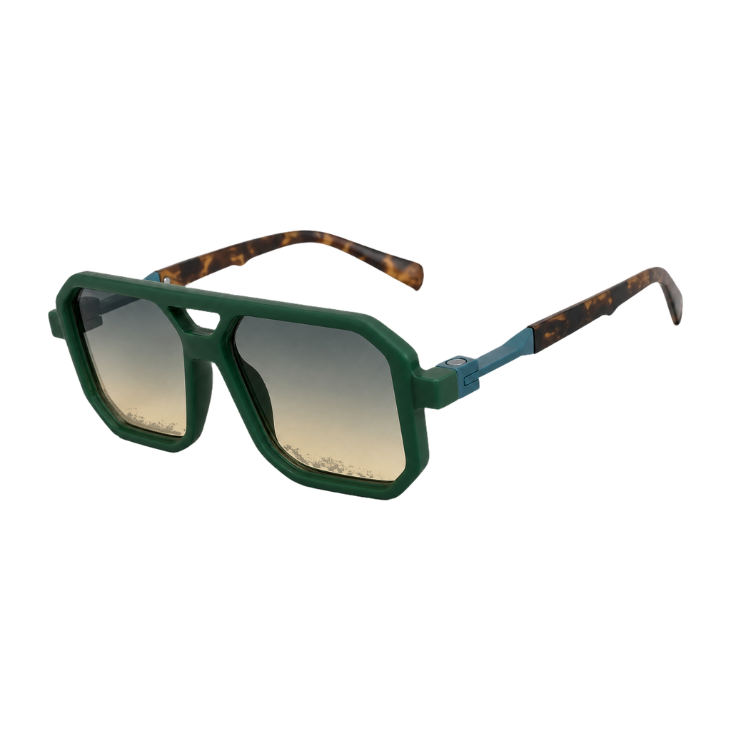 MV Warwick — Square Acetate Sunglasses Black Green