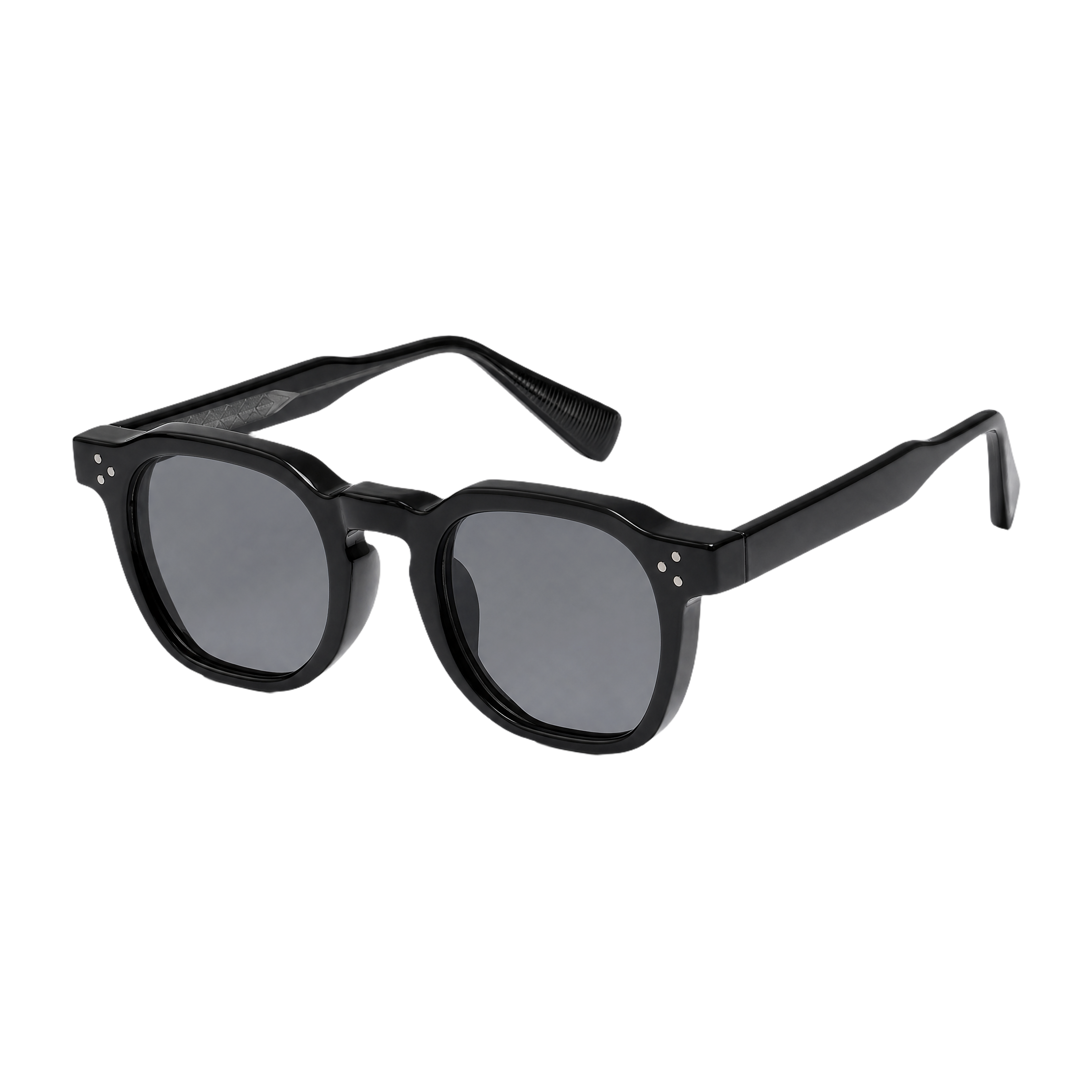 MV Beckett — Round Acetate Sunglasses Black