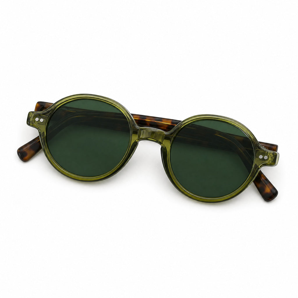 MV Sinclair — Round Acetate Sunglasses folded