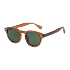 MV Ellery — Round Acetate Sunglasses Green Orange