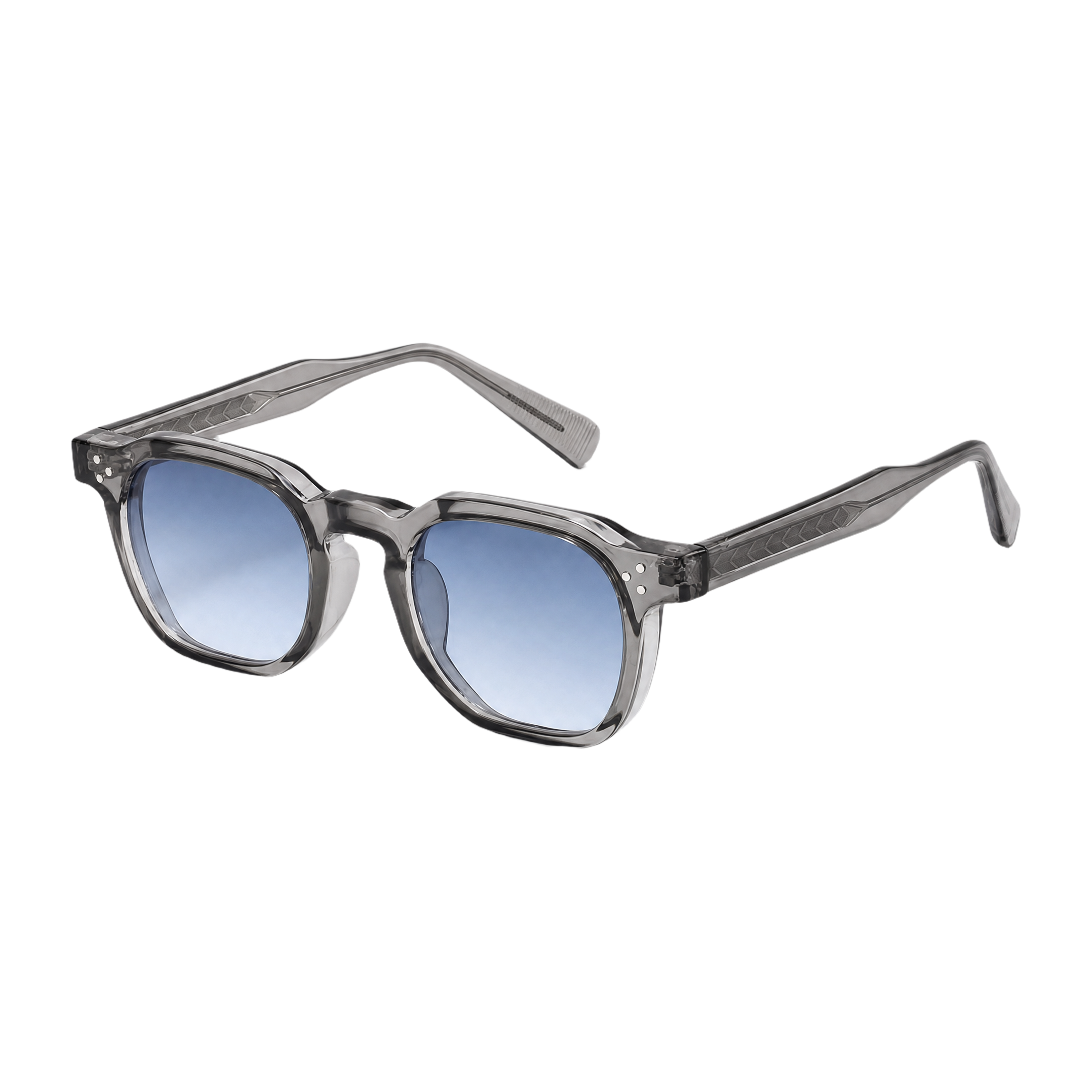 MV Beckett — Round Acetate Sunglasses Green Blue