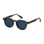 MV Beckett — Round Acetate Sunglasses Black Teal 2