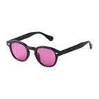 MV Ashford — Round Acetate Sunglasses Black Pink