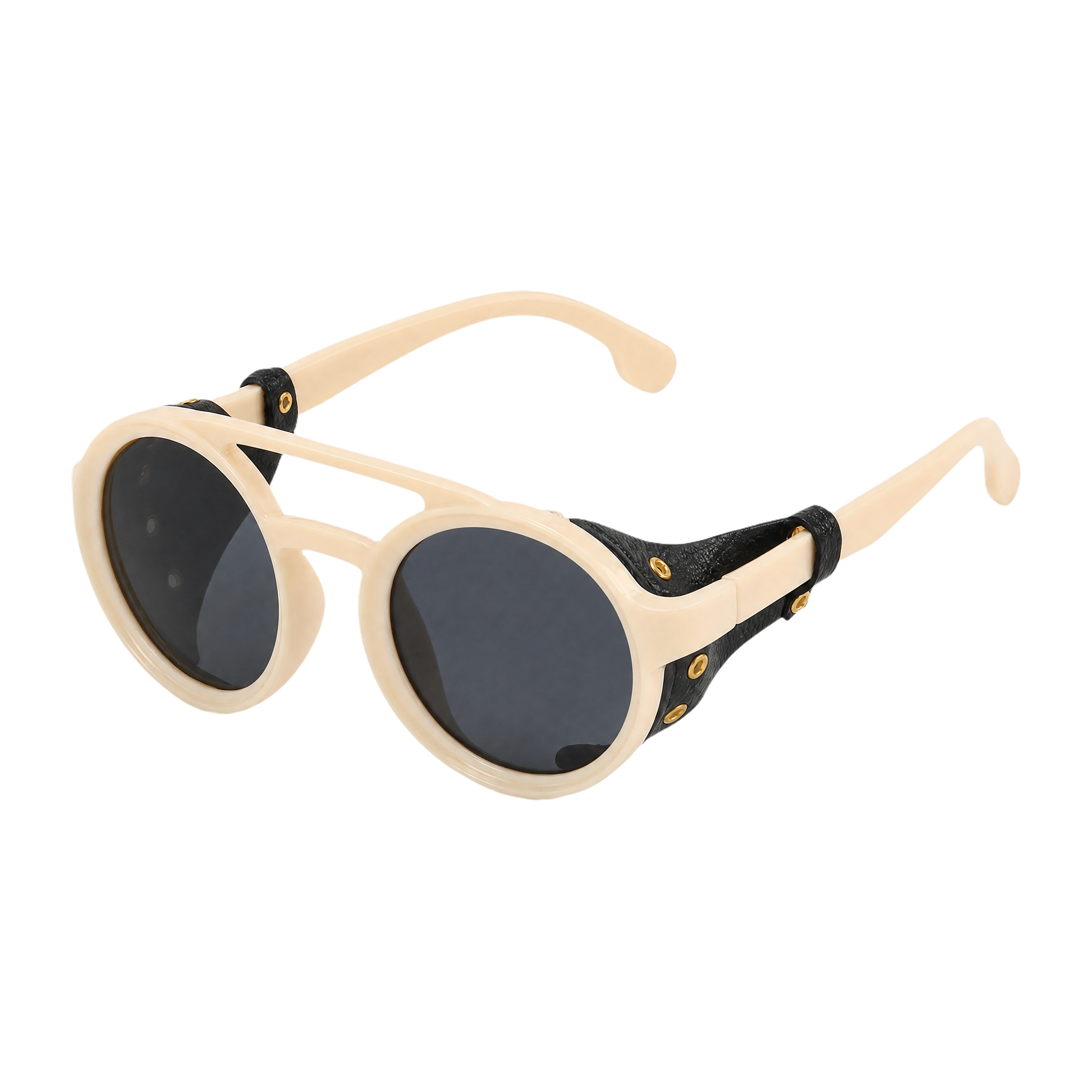 MV Vintage Round No.03 — Sunglasses white black