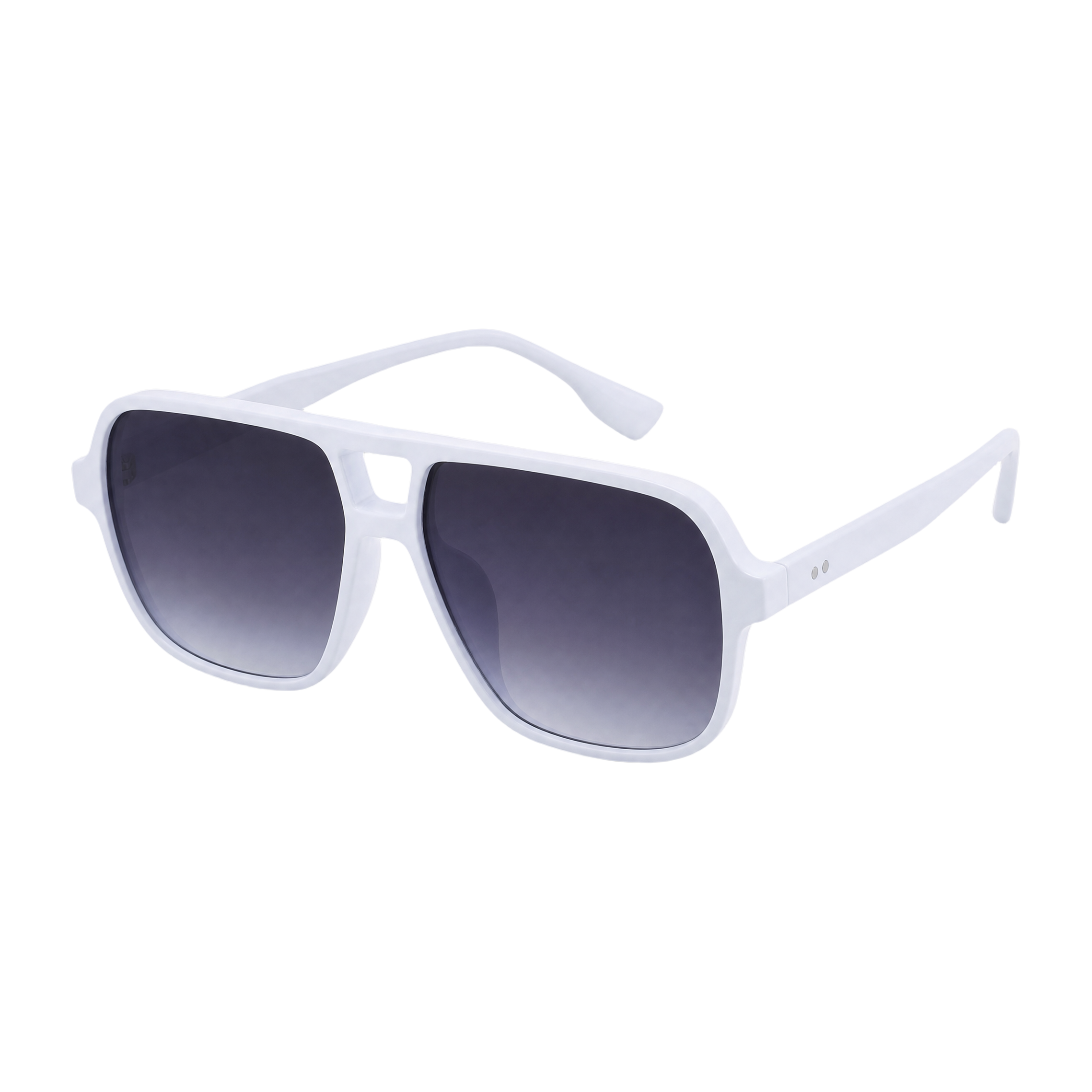 MV Retro — Oversized Square Sunglasses White gray gradient