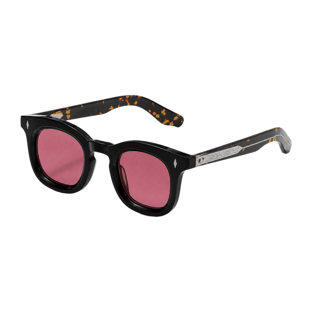 MV Lennox — Round Acetate Sunglasses Tortoise Red