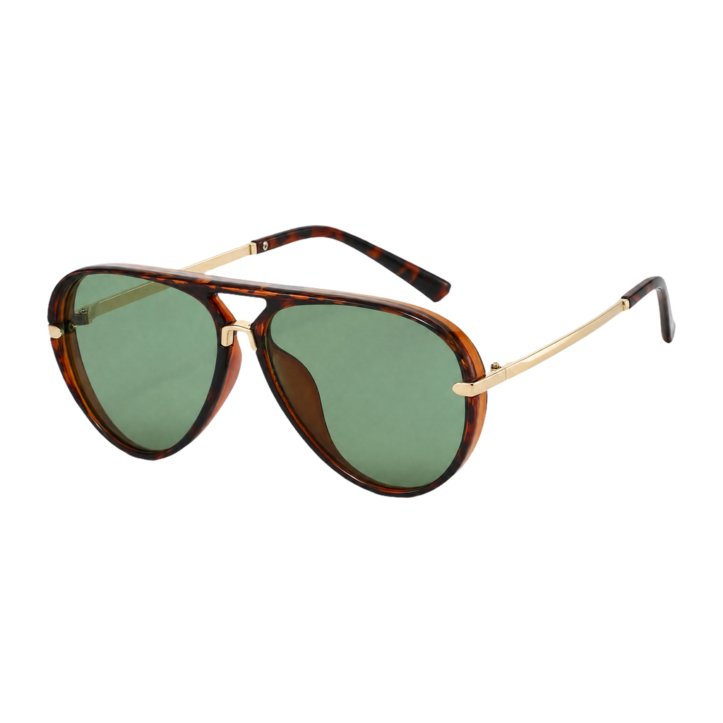 MV Gradient Pilot No.02 — Sunglasses Leopard dark green