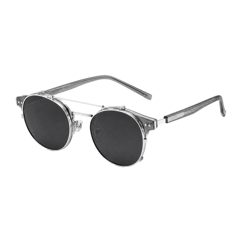 MV Falcon — Browline Sunglasses Silber Gray