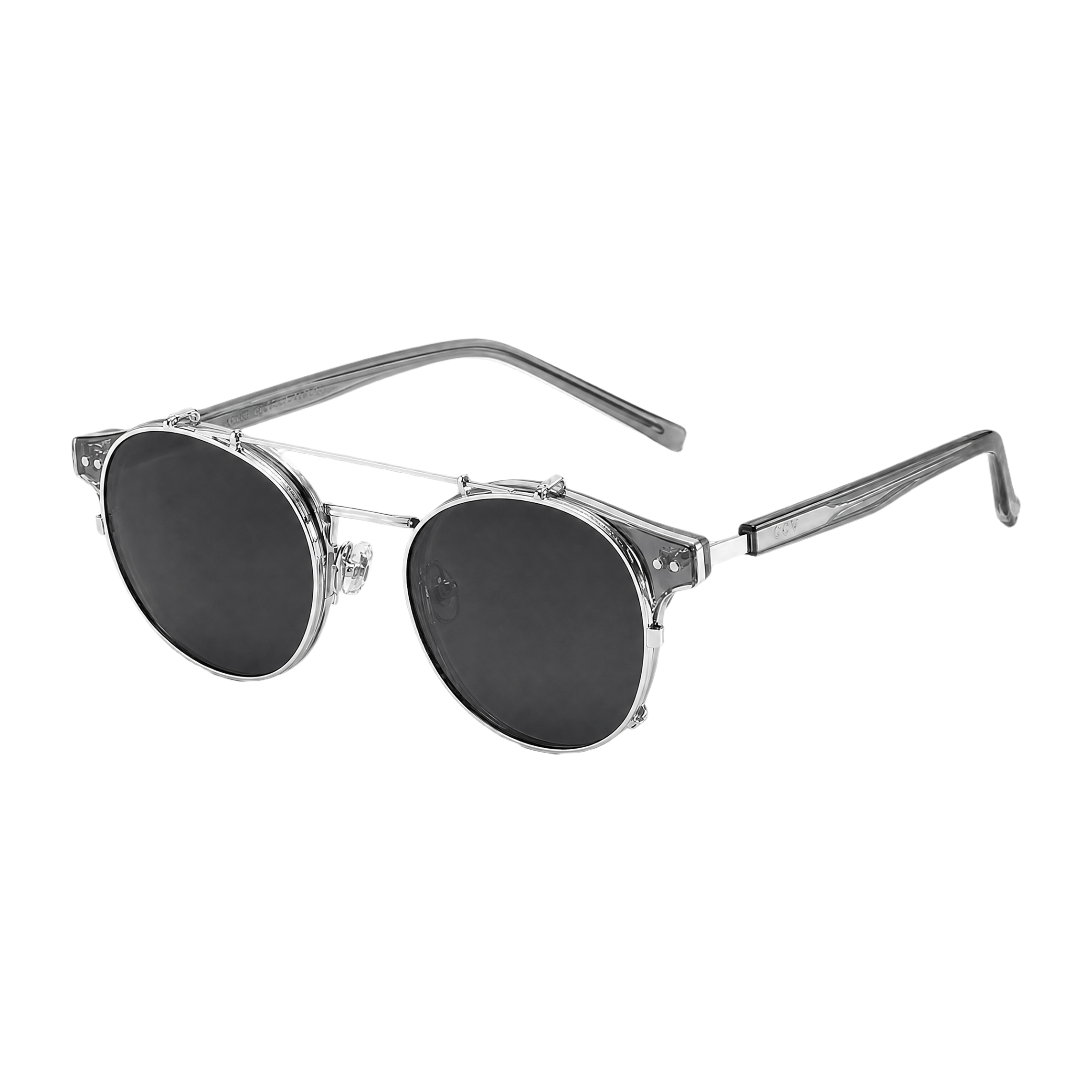 MV Falcon — Browline Sunglasses Silber Gray