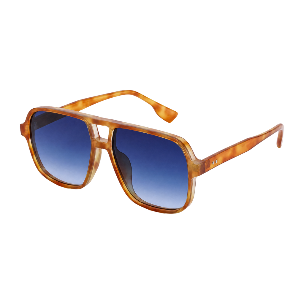 MV Retro — Oversized Square Sunglasses Amber blue gradient