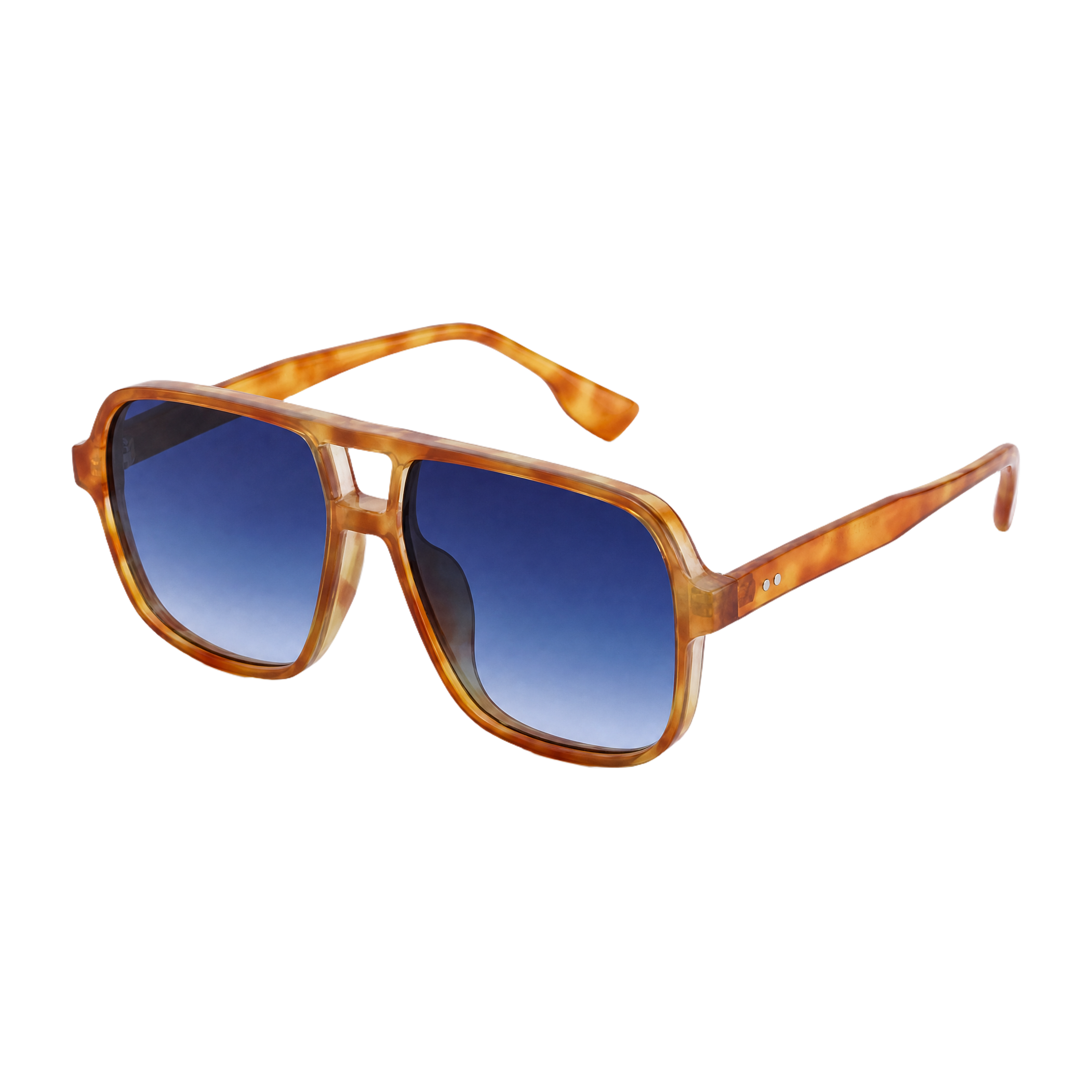 MV Retro — Oversized Square Sunglasses Amber blue gradient