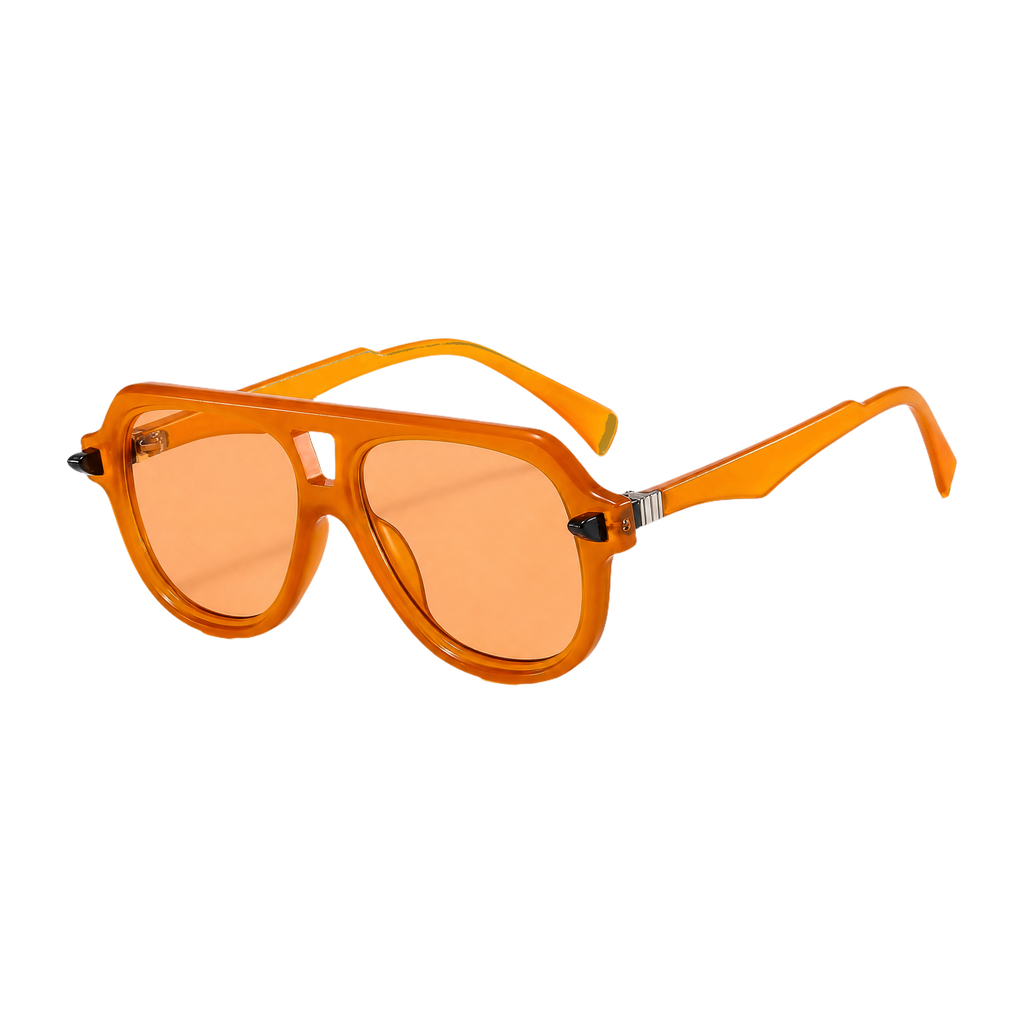 MV Grayson — Double-Bridge Pilot Sunglasses Yellow Yellow