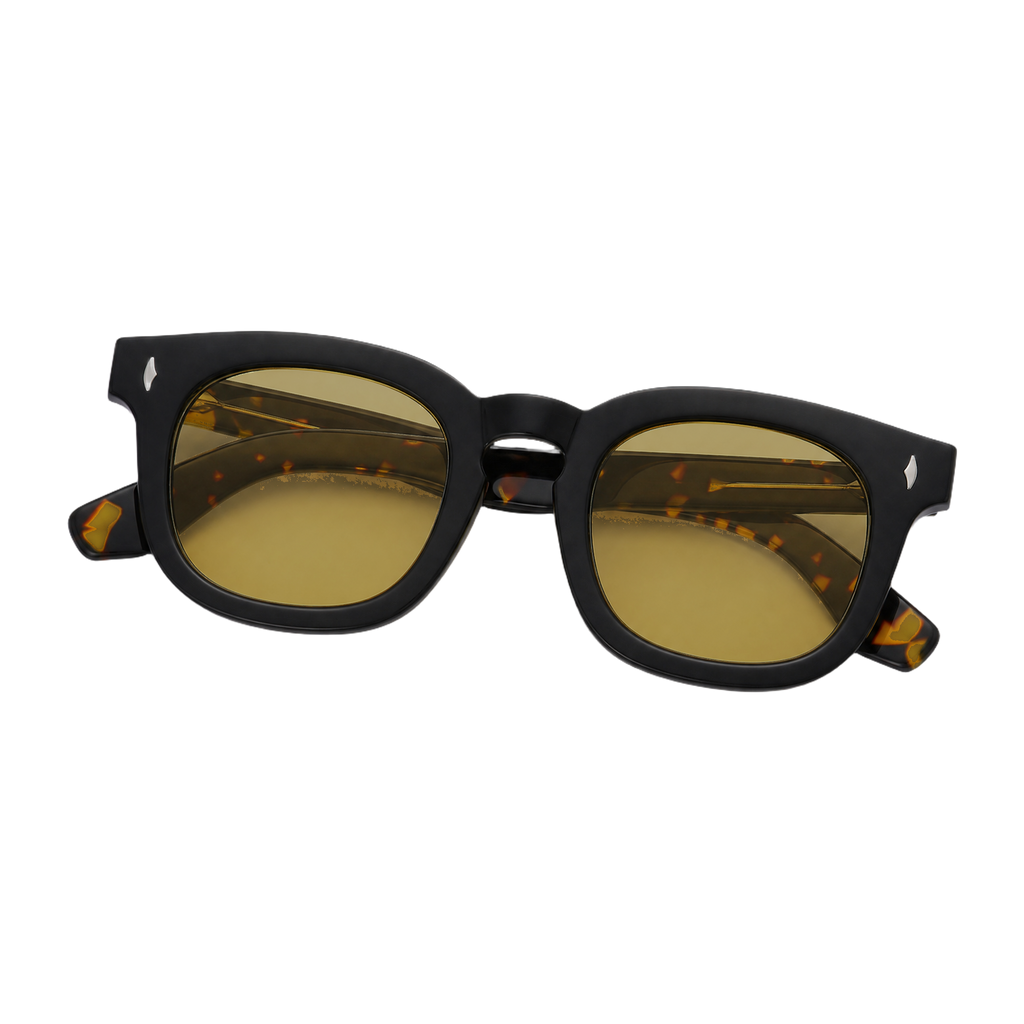 MV Lennox — Round Acetate Sunglasses folded