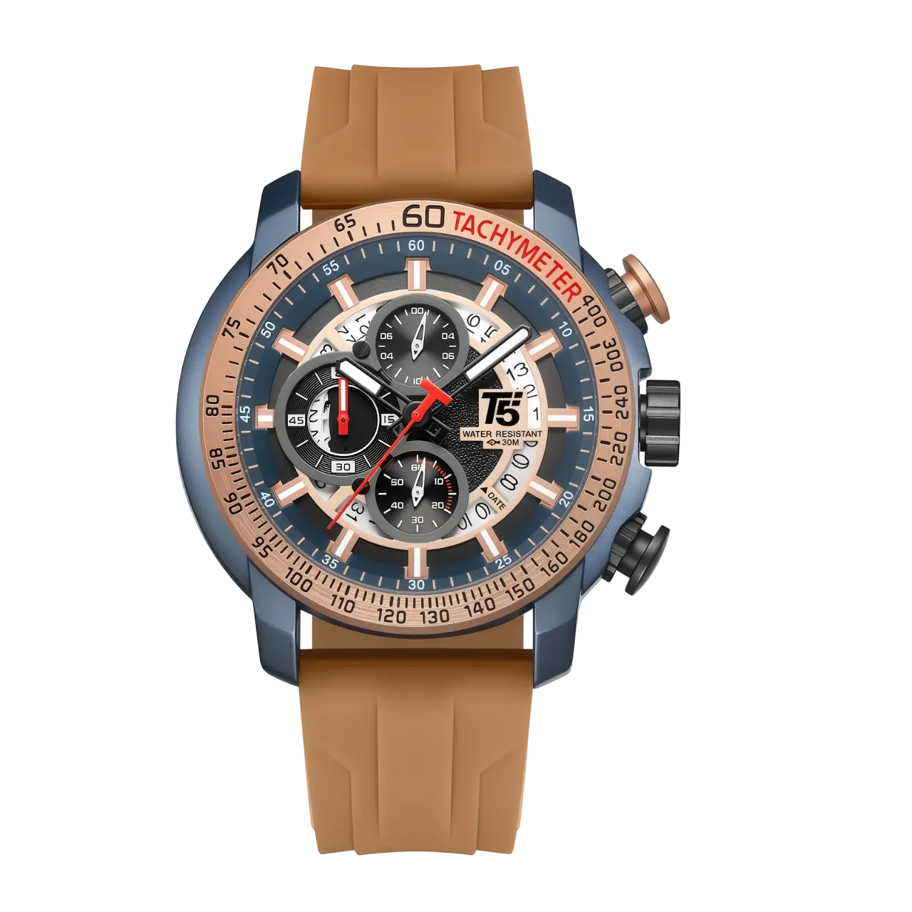 Close-up of the MAXRION watch by Gregor Palmer Watches showcasing its sleek design and detailed watch face.