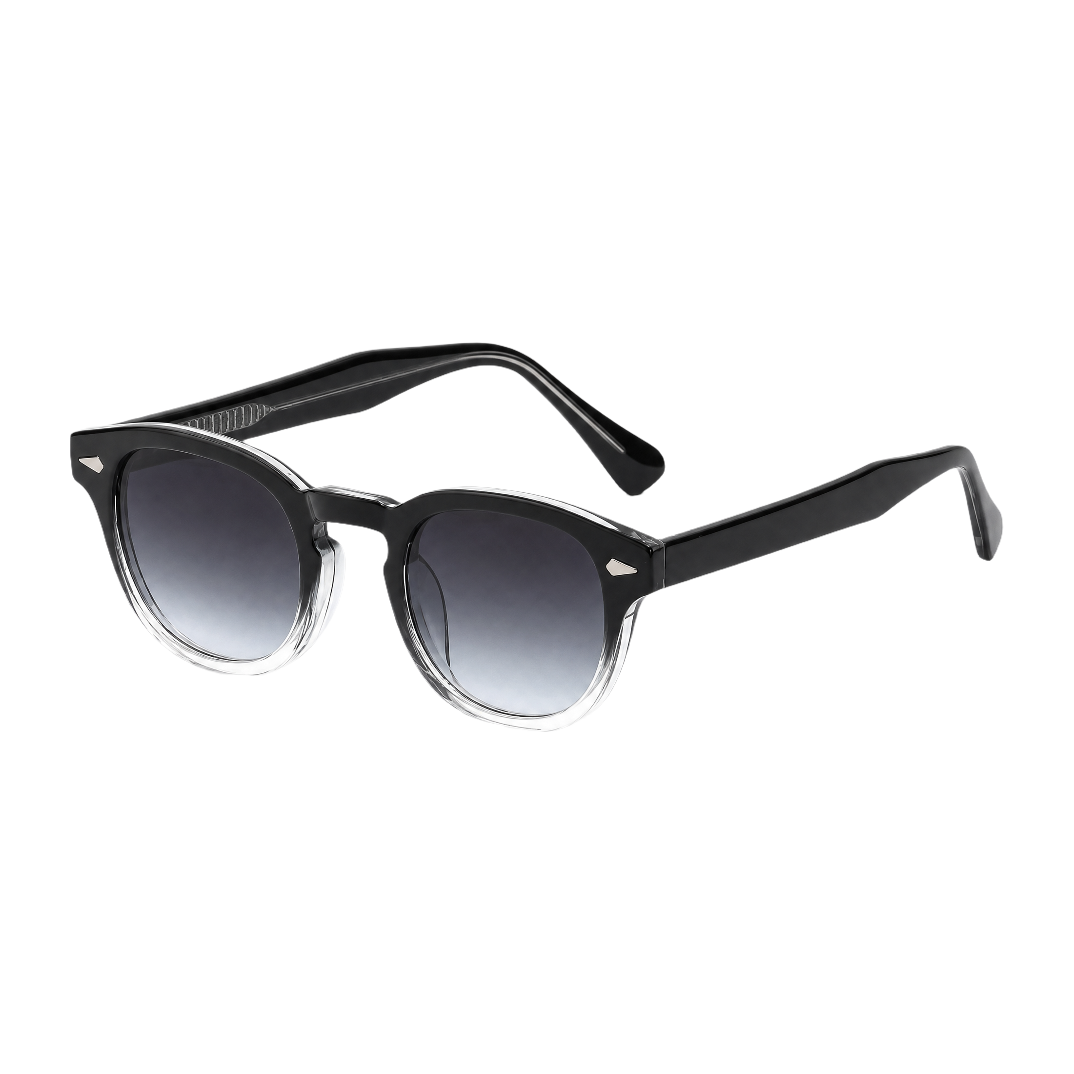 MV Ellery — Round Acetate Sunglasses Black 2