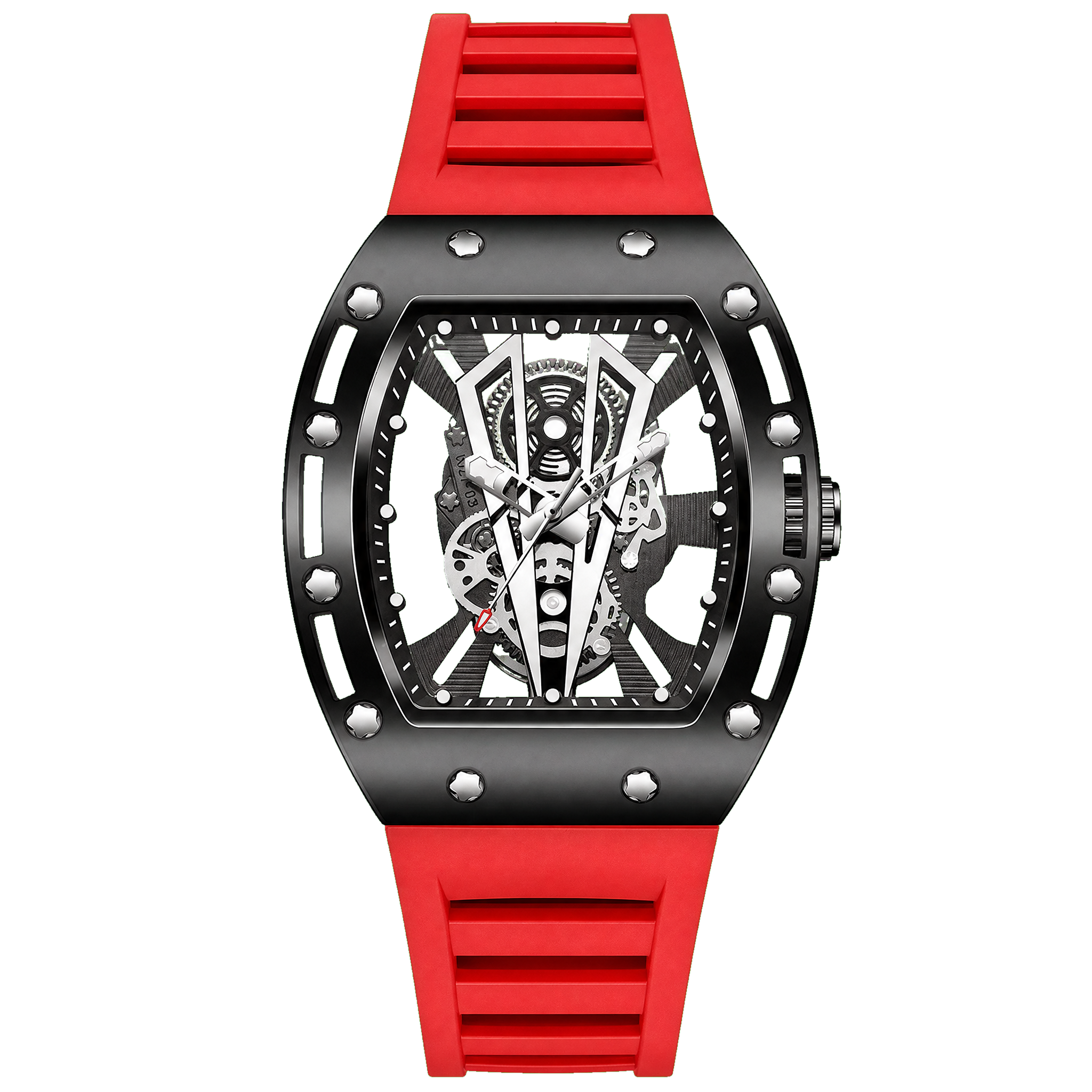 OKTARIS see-through skeleton - Black / Red