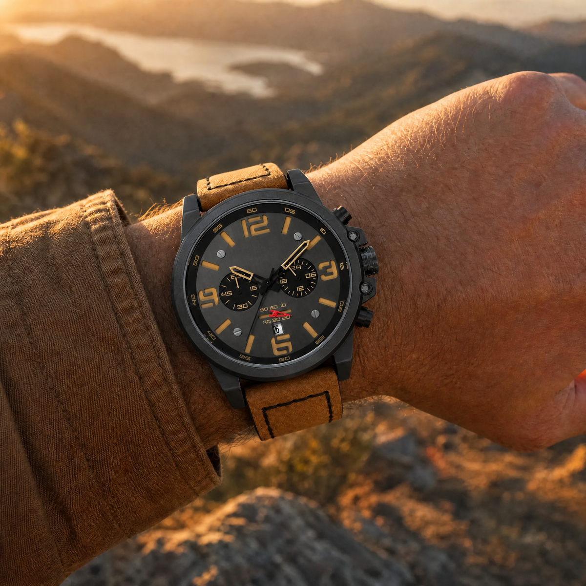 KORVANE Camel golden-hour wrist